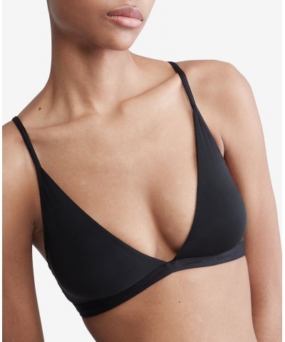 Women's Form To Body Lightly Lined Triangle Bralette QF6758 Black $13.45 Bras