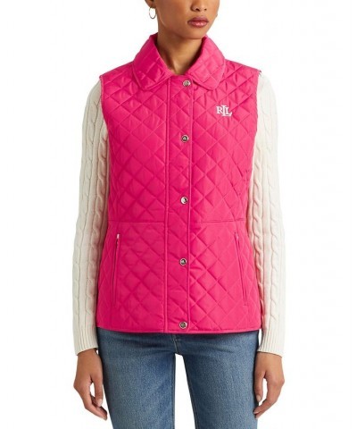 Women's Quilted Vest Pink $53.00 Coats