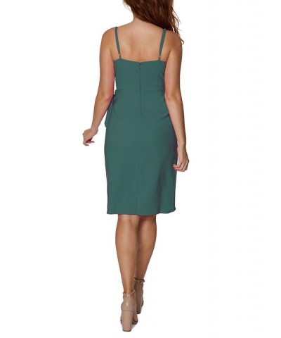 Women's Faux-Wrap High-Low Dress Green $36.72 Dresses