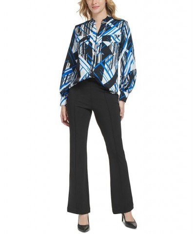 Women's Printed Split-Neck Blouse Multi $34.40 Tops