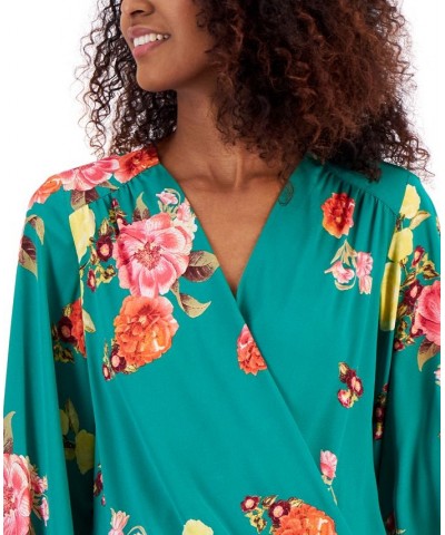 Women's Surplice Top Green $17.09 Tops