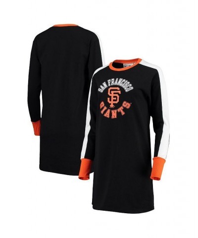 Women's Black San Francisco Giants Hurry Up Offense Long Sleeve Dress Black $26.40 Dresses