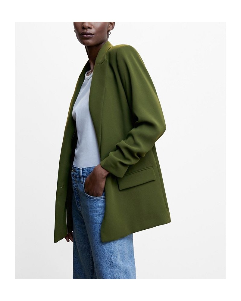 Women's Flowy Suit Blazer Green $47.30 Jackets