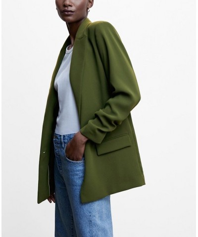 Women's Flowy Suit Blazer Green $47.30 Jackets