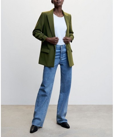 Women's Flowy Suit Blazer Green $47.30 Jackets