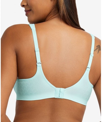 Comfort Revolution Shaping Wireless Smoothing Bra 3463 Blue Spearmint Zag $14.26 Bras