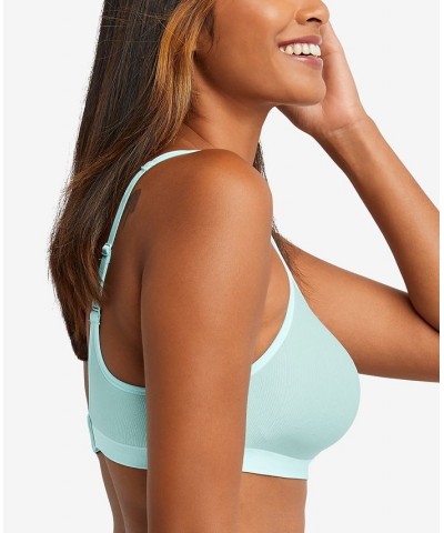 Comfort Revolution Shaping Wireless Smoothing Bra 3463 Blue Spearmint Zag $14.26 Bras