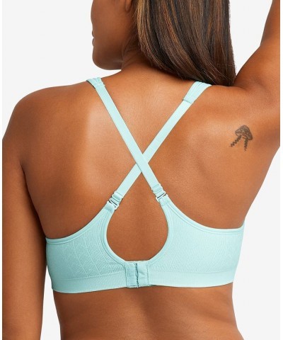 Comfort Revolution Shaping Wireless Smoothing Bra 3463 Blue Spearmint Zag $14.26 Bras