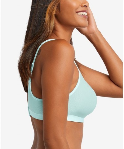 Comfort Revolution Shaping Wireless Smoothing Bra 3463 Blue Spearmint Zag $14.26 Bras