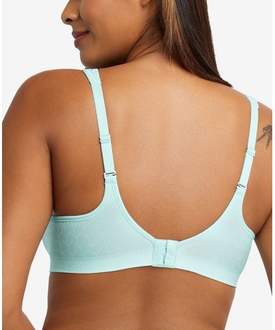 Comfort Revolution Shaping Wireless Smoothing Bra 3463 Blue Spearmint Zag $14.26 Bras