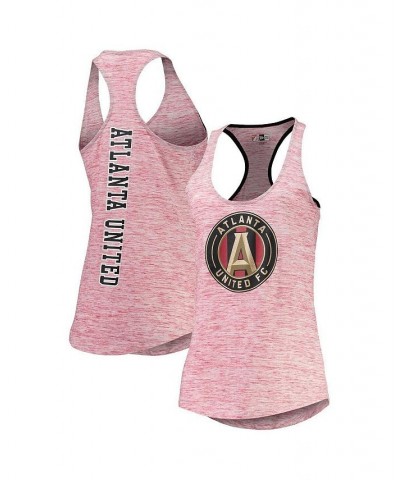 Women's by New Era Red Atlanta United FC Novelty Space Dye Jersey Racerback Tank Top Red $21.99 Tops