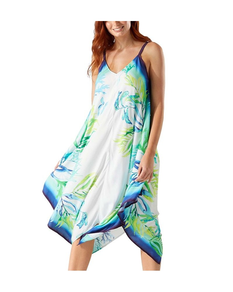 Women's Printed Scarf Dress Cover-up White Tropical $58.80 Swimsuits