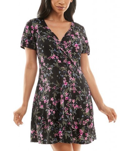 Juniors' Floral-Print Surplice Puff-Sleeve Dress Color 6 $31.86 Dresses