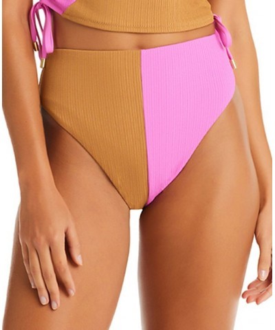 Women's Balancing Act High-Waist Bikini Bottoms Pink Aura + Maple $39.10 Swimsuits