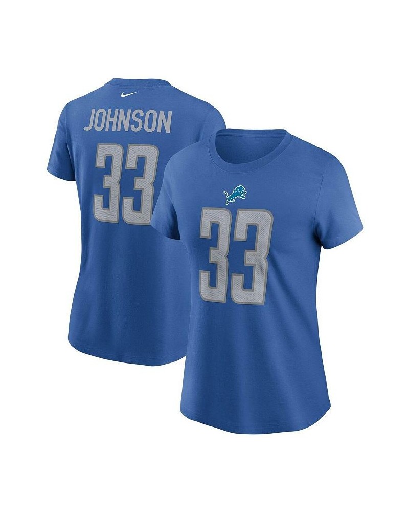 Women's Kerryon Johnson Blue Detroit Lions Name Number T-shirt Blue $24.29 Tops