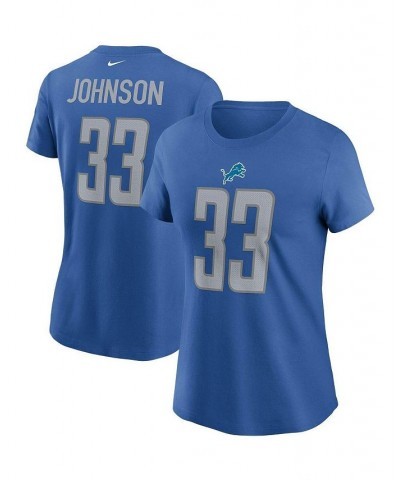 Women's Kerryon Johnson Blue Detroit Lions Name Number T-shirt Blue $24.29 Tops