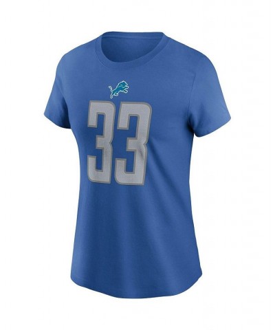 Women's Kerryon Johnson Blue Detroit Lions Name Number T-shirt Blue $24.29 Tops