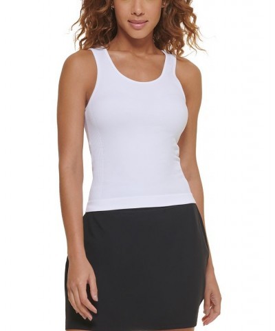 Sports Women's Twill Seamless Scoop-Neck Tank Top White $14.60 Bras