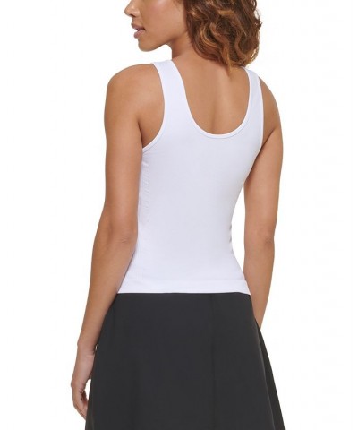 Sports Women's Twill Seamless Scoop-Neck Tank Top White $14.60 Bras