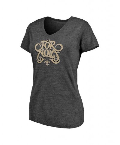 Women's Branded Heathered Charcoal New Orleans Saints Hometown V-Neck Tri-Blend T-shirt Heathered Charcoal $15.54 Tops