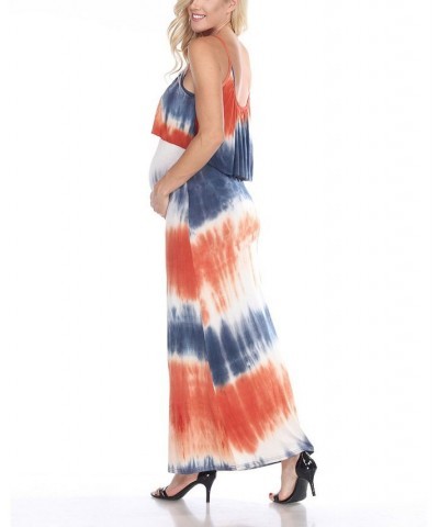 Maternity Malea Maxi Dress Orange $36.04 Dresses