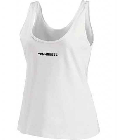 Women's White Tennessee Titans Team Scoop Neck Tank Top White $14.70 Tops