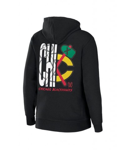 Women's Black Chicago Blackhawks Sponge Fleece Full-Zip Hoodie Black $36.00 Sweatshirts