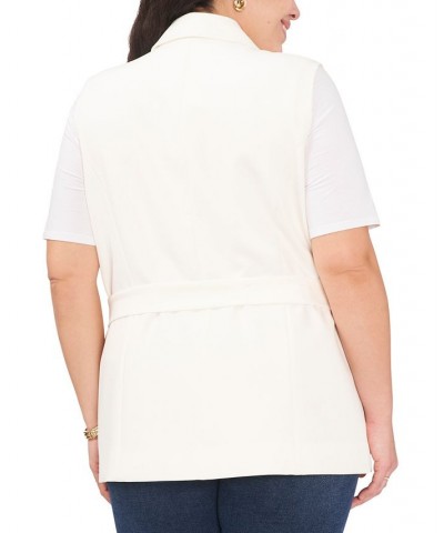 Plus Size Belted Tailored Vest New Ivory $27.80 Jackets