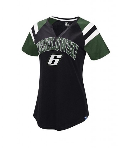 Women's Black Green Brad Keselowski Game On Notch V-Neck T-shirt Black, Green $19.32 Tops