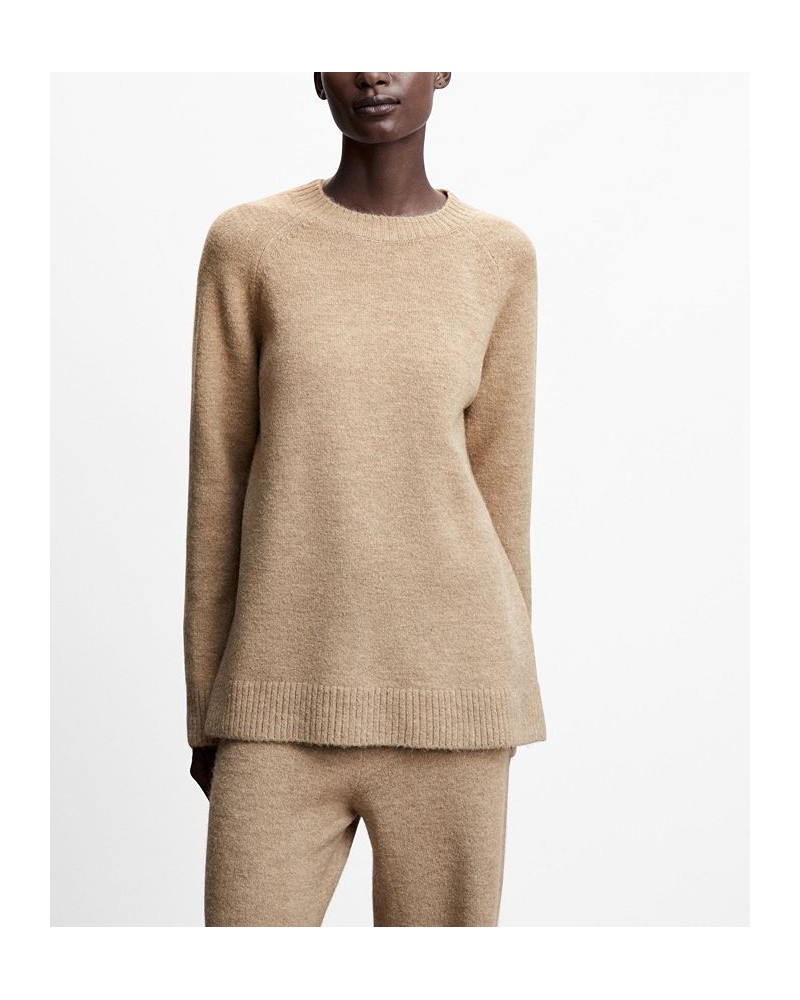 Women's Oversize Knit Sweater Beige $39.60 Sleepwear