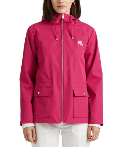 Women's Packable Full-Zip Anorak Windbreaker Pink $46.02 Coats