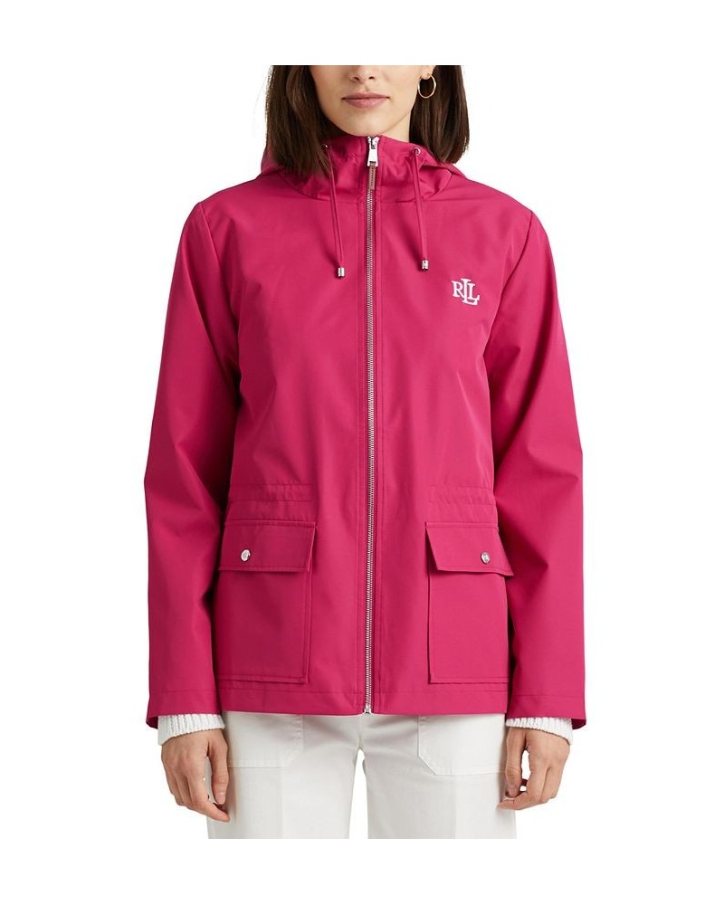 Women's Packable Full-Zip Anorak Windbreaker Pink $46.02 Coats