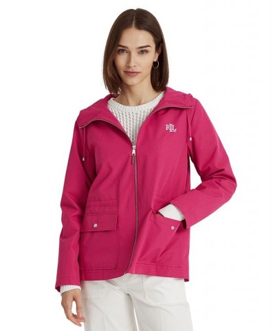 Women's Packable Full-Zip Anorak Windbreaker Pink $46.02 Coats