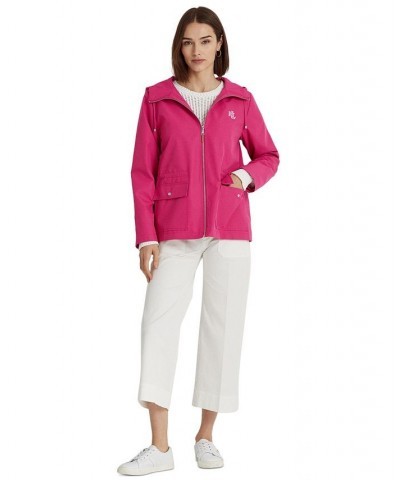 Women's Packable Full-Zip Anorak Windbreaker Pink $46.02 Coats