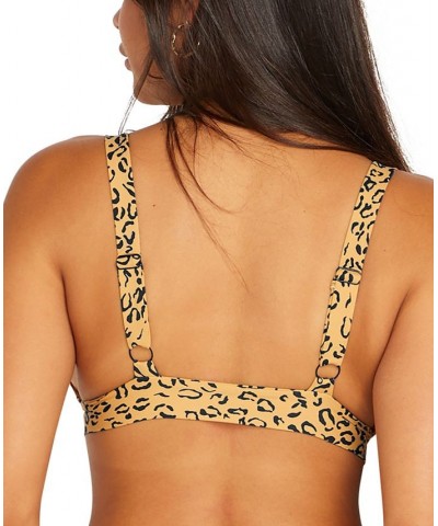 Women's Yess Leopard Triangle Bikini Top & Yess Leopard Bikini Bottoms Animal Print $35.36 Swimsuits