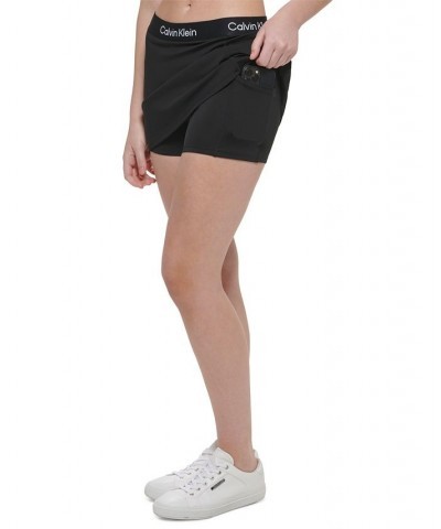 Women's A-Line Logo Skort Black $34.06 Shorts