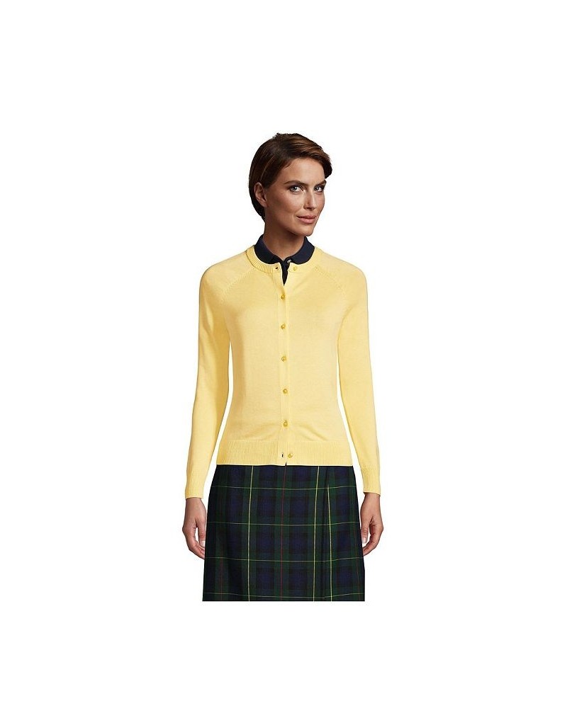 School Uniform Women's Cotton Modal Cardigan Sweater Maize $30.57 Sweaters