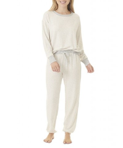 Women's Westport Long Sleeve Pajama Set Tan/Beige $28.42 Sleepwear