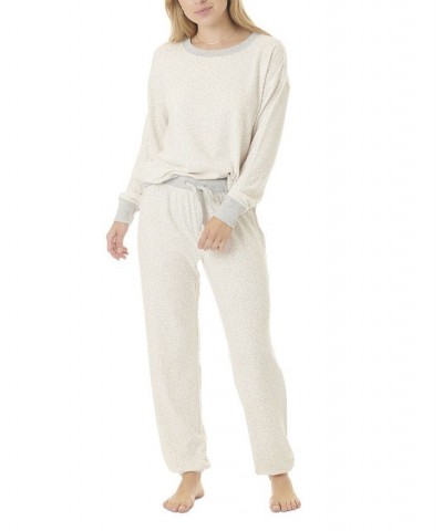 Women's Westport Long Sleeve Pajama Set Tan/Beige $28.42 Sleepwear