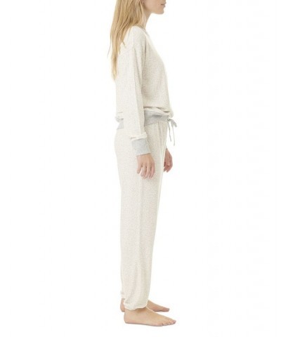 Women's Westport Long Sleeve Pajama Set Tan/Beige $28.42 Sleepwear