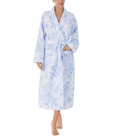 Women's Belted Quilted Long-Sleeve Wrap Robe Tan/Beige $51.94 Sleepwear