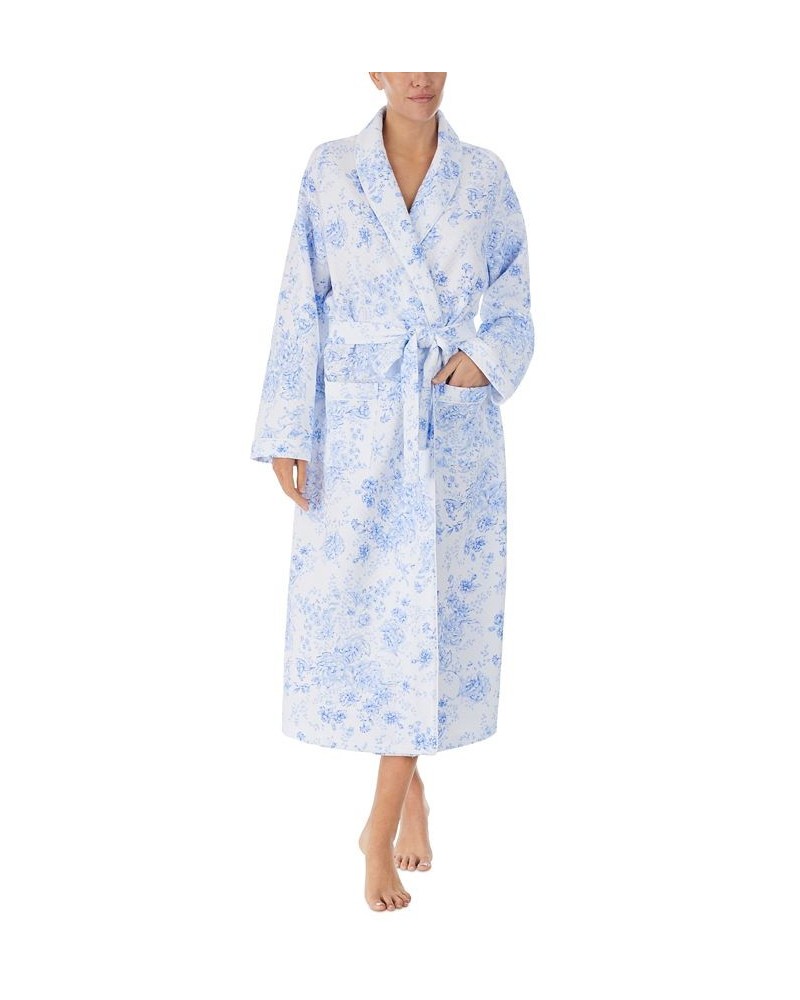 Women's Belted Quilted Long-Sleeve Wrap Robe Tan/Beige $51.94 Sleepwear