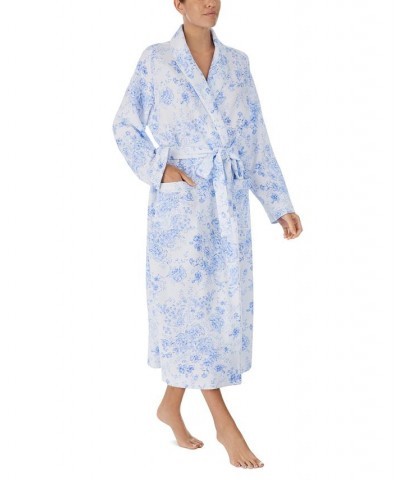 Women's Belted Quilted Long-Sleeve Wrap Robe Tan/Beige $51.94 Sleepwear