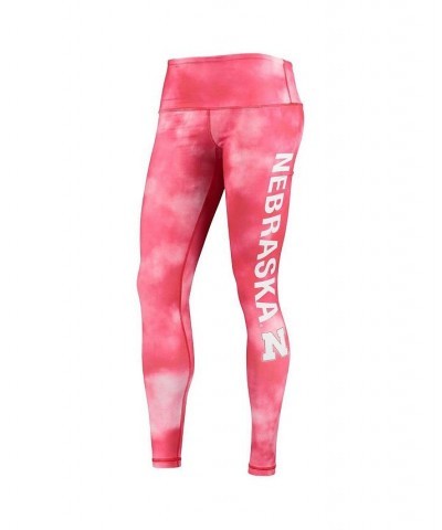 Women's Scarlet Nebraska Huskers Cloud Dye Mist Leggings Scarlet $31.79 Pants