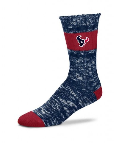 Women's Houston Texans Alpine Stripes Crew Socks Navy $13.49 Socks