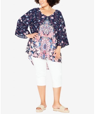 Plus Size Kori High Low Top Pink Floral $27.06 Tops