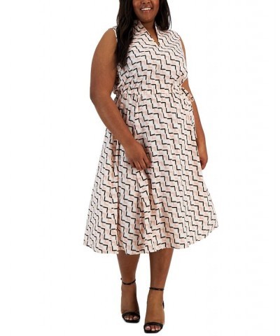 Plus Size Printed Encore Drawstring Midi Dress Cherry Blossom Multi $40.55 Dresses