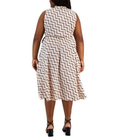 Plus Size Printed Encore Drawstring Midi Dress Cherry Blossom Multi $40.55 Dresses