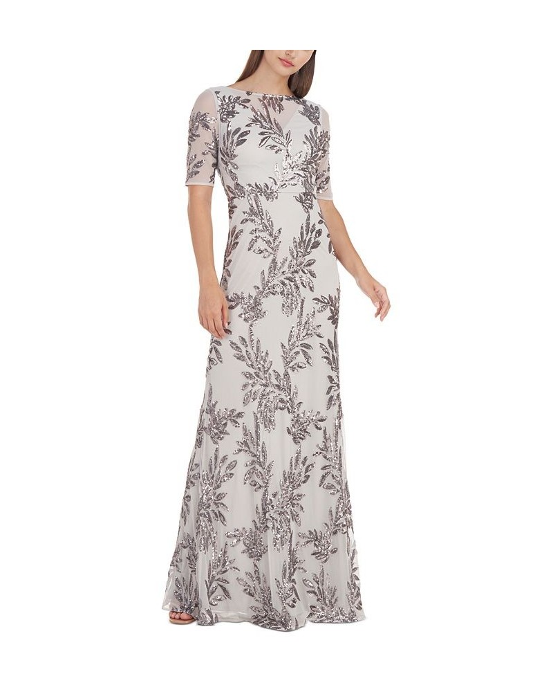 Chloe Sequin-Embroidered Evening Gown Iron $117.04 Dresses