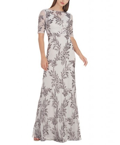 Chloe Sequin-Embroidered Evening Gown Iron $117.04 Dresses